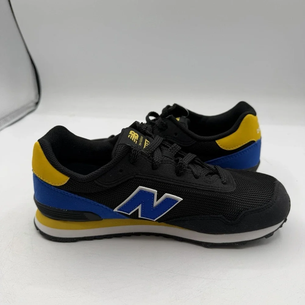 New Balance 515 Shoes YOUTH‎ Kids Sz 3 WIDE Black Blue Yellow Sneakers PC515BA